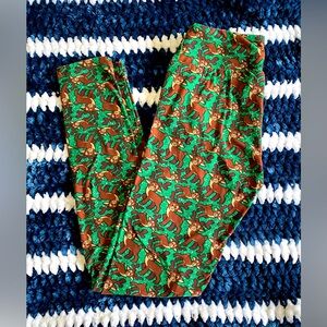 LuLaRoe OS Reindeer Christmas Leggings